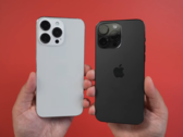 An iPhone 15 Pro Max dummy alongside an iPhone 14 Pro Max. (Source: MacRumors)