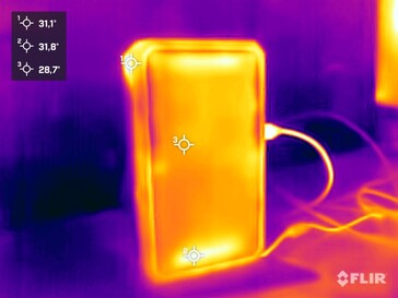 Minisforum AtomMan G7 PT during stress test (right side)