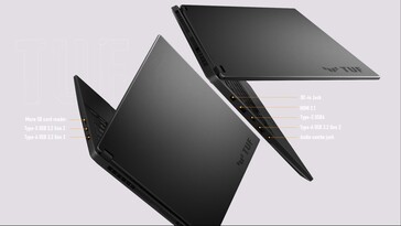 ASUS TUF Gaming A14 ports. (Source: ASUS)