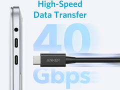 Anker&#039;s new Thunderbolt 4 cable measures 2.3 feet (Image source: Anker)
