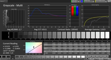 CalMAN grayscale with TrueTone