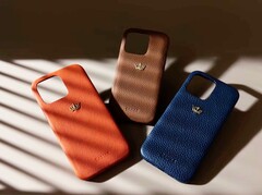 Caviar is upgrading Apple&#039;s FineWoven protective covers with the help of leather. (Image: Caviar)
