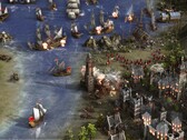 An image showing a naval battle in Cossacks 3.