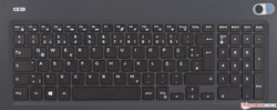 Keyboard of the Dell G3 17 3779