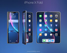 A render of what a foldable iPhone/iPad hybrid could look like (Image source: Roy Gilsing)