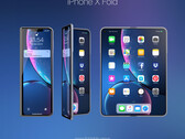 A render of what a foldable iPhone/iPad hybrid could look like (Image source: Roy Gilsing)