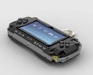 Rendered concept art for the Lego PSP 1000 with a UMD disc