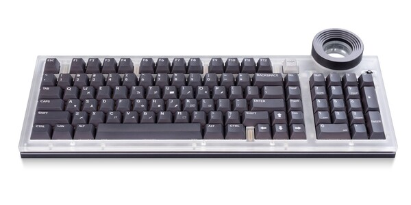 The Lenovo Yoga Creative Keyboard AngryMiao Edition has a transparent top.