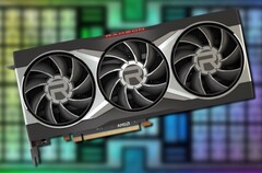 The flagship Radeon RX 6900 XT (pictured) could be outclassed by the next-gen entry-level SKU from AMD. (Image source: AMD - edited)