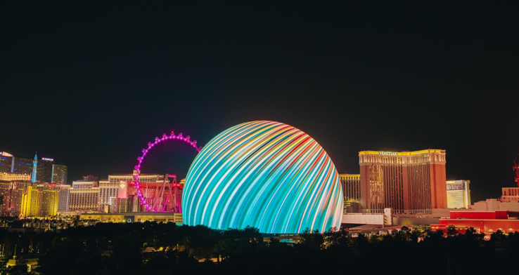 The Sphere has 1.2 million programmable LED pucks, and the screen is called the Exosphere (Source: Nvidia)