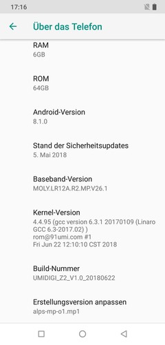 Umidigi Z2 software