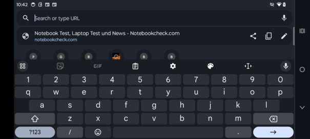 Keyboard horizontal