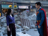 Lois Lane and Superman pause amid Metropolis rubble (Image source: Warner Bros. Pictures / Jessica Miglio via Batman News)