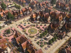 An image showing a public square in Farthest Frontier.