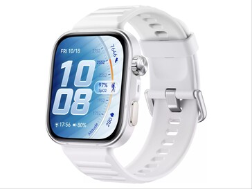 Unofficial render of Huawei Watch Fit 5 Pro in white.