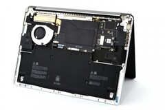 The inside of the Surface Laptop 7 is easily accessible. (Image: iFixit)