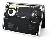 The inside of the Surface Laptop 7 is easily accessible. (Image: iFixit)