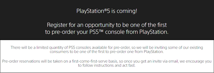 PS5 direct pre-order announcement. (Image source: PlayStation US - edited)