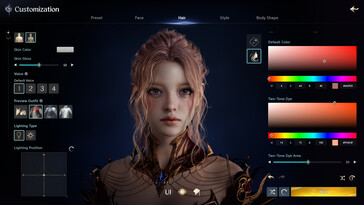 Pictured: The character creator in AION 2.