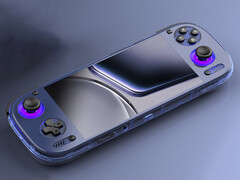 It seems the Odin 3 won't have a Micro HDMI port. Pictured: the gaming handheld in transparent blue. (Image source: AYN - edited)