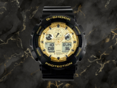 The Casio GA-100GGB-1A9 (pictured) is one of four new Black and Gold series watches. (Image source: Hatyai-Nalika, edited)