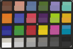 ColorChecker: The target color is displayed in the lower half of each patch.