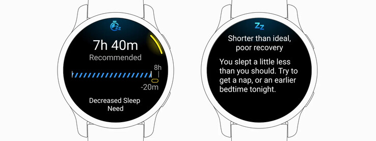 Examples of Garmin Sleep Coach. (Image source: Garmin)