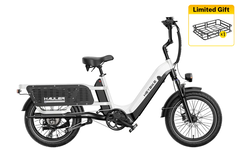 ...and with eye-catching blue, yellow, or white color options. (Source: Heybike)
