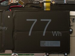 77-Wh battery inside the LG Gram 17