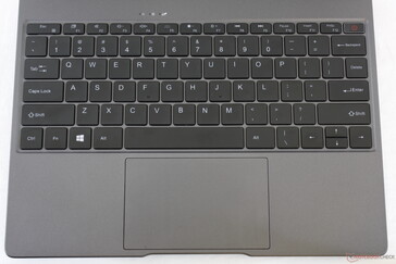 Backlit keyboard. The key caps are large and with easy-to-read font