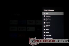 Standard Android TV settings