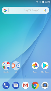 Home screen of the Mi A1