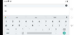 Google keyboard layout (landscape)