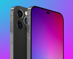 The iPhone 14 Pro and Pro Max could resemble this concept render. (Image source: MacRumors)