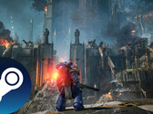 A screenshot from the game Warhammer 40,000: Space Marine 2 that shows off the environment art in the game. (Source: Steam - Edited)