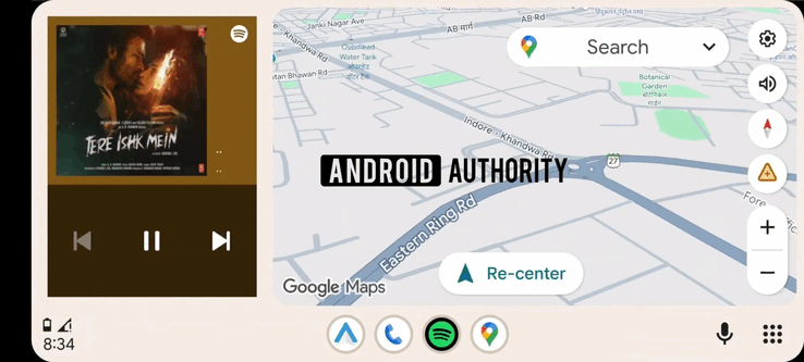 Android Auto widgets (Image Source: Android Authority)