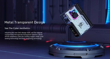 The charger features a unique transparent metal case. (Source: RedMagic)
