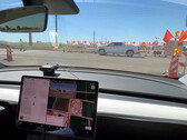 FSD 12 navigating road construction (image: Sawyer Merritt/X)