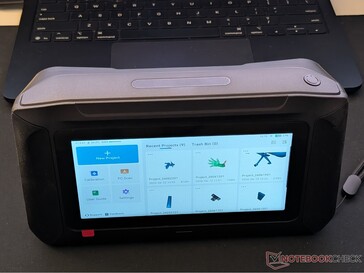 Power button on the top right.