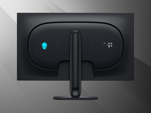 Back of Alienware AW3226Q 32-inch 4K OLED monitor shown