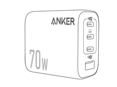The new Anker Zolo 4-port 70W wall charger (pictured) will reportedly feature a foldable plug. (Image source: @AnkerInsider on X/Twitter)
