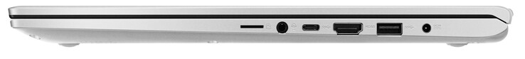 Right side: microSD card reader, audio combo, USB 3.2 Gen 1 (Type-C), HDMI, USB 3.2 Gen 1 (Type-A), power