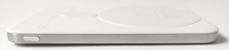 Power button on left edge.