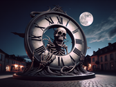YouTuber Vsauce's Death Clock shows the time remaining until death and is designed to remind users of life's transience. (Image source: DallE3)