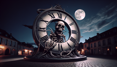 YouTuber Vsauce&#039;s Death Clock shows the time remaining until death and is designed to remind users of life&#039;s transience. (Image source: DallE3)