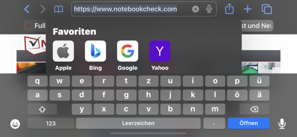 Keyboard landscape mode