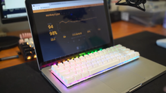 Here's what a MacBook Pro looks like with a mechanical keyboard