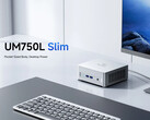 The Minisforum UM750L Slim comes in a single silver colour option with a contrasting power button. (Image source: Minisforum)