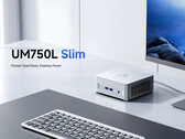 The Minisforum UM750L Slim comes in a single silver colour option with a contrasting power button. (Image source: Minisforum)