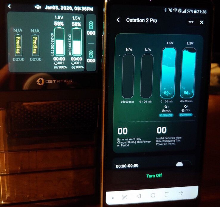 The app mirrors the charger status. (Image source: Notebookcheck)